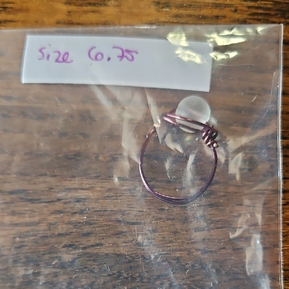 Handmade Elegant Purple Wire Ring